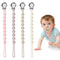 Loviomad Pacifier Clips for Baby Girl Boy, Silicone Binky Holder for MAM Pacifiers,