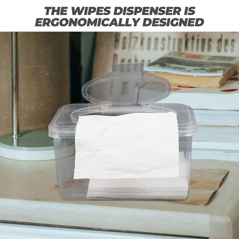 Set 2 MAGICLULU Baby Wipe Dispenser Box with Lid Refillable Portable Wipes Holder for Nursery Bathroom Desk Storage