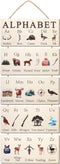 Lumncomfor Wooden Hunting Alphabet Signs, Rustic Wilderness ABC Wall Decor for Nursery