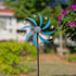 Metal Wind Spinner, Small Outdoor Wind Sculptures & Spinners for Garden Decor, Blue