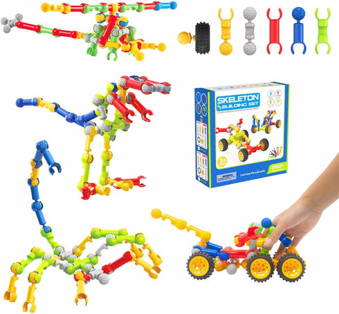 Building Blocks for Kids, STEM Toys Playset for Creative Kids, Educational Activities (70 PCS)