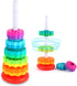 Spinning Stacking Toys - Rainbow Tower, Kids Stackable Spinning Toy for Toddlers, Educational Toy