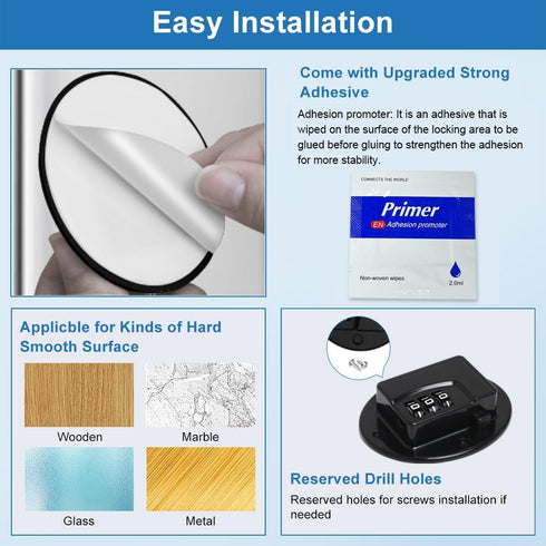 AOSITE 1 Pcs Black Fridge Lock Combo for Adults & Kids