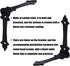 4 Inch Corner Protector Furniture Edge Guards, Metal Embellishments with Wood Decorative Hardware, 8 Pack (Black)