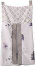 CribMATE Gray Elephant Diaper Bag Nursery Crib Hanging Diaper Organizer for Elephant Colletction