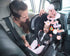 Musical Owl Rattle and Hanging Stroller Toys for Babies 0-6 Months, Pink Elephant Car Seat Toys for Newborn Girls