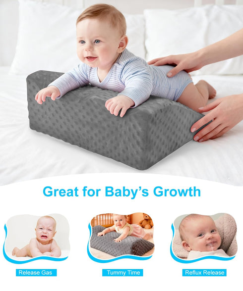 Tummy Nursing Reflux Prop for Infant,Baby Colic & Gas Relief,Memory Foam Nursery Support for Newborns Washable