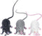 EORTA 3 Pcs Fake Mice Lifelike Halloween Rats Decorations, Plastic Vivid Mouse Cat Toys for Christmas, Party, Black,