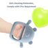 Silicone Baby Teether 6-12 Months Easy to Hold Teething Rings for Babies 0-6 Months Teething Relief (Dusty Blue)
