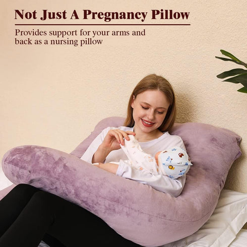 55in Chilling Home Pregnancy Pillow, U Shape Pregnancy Pillows for Sleeping, Body Pillow for Sleeping, Body Pillows