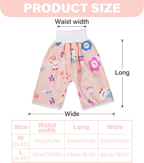 Waterproof Diaper Pants for Baby Kids, Absorbent Toddler Potty Training Soft & Comfortable Pants Boys and Girls Use
