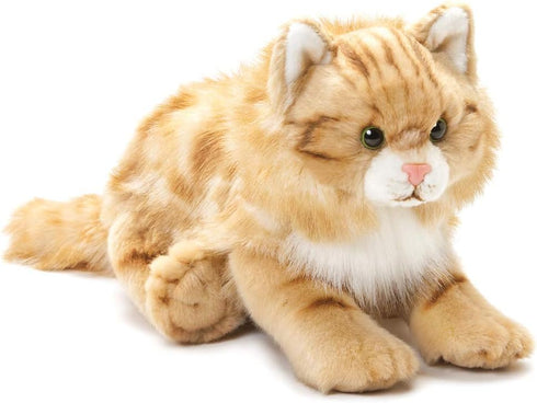 DEMDACO Large Maine Coon Cat Striped Ginger Plush Stuffed Animal Toy
