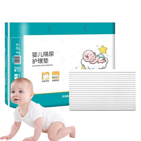 Generic Diaper Changing Pad - Breathable Absorbent Mat for Comfortable Care, Includes 40