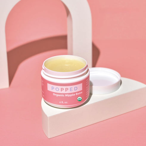 (2 oz) Popped Organic Nipple Butter | Made in the USA | Moisturizing Nipple Cream for Sore, Dry, and Cracked Nipples |