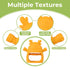 3-18 Set, Teething Toys Months Baby Teether Toy Toddler Remote Teether for Babies Silicone Hand Teether Mitten Control