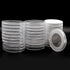 20pcs Clear Plastic Coin Capsules, Coin Collection Case of 5 Sizes with Adjustable Gasket for American Silver Eagle