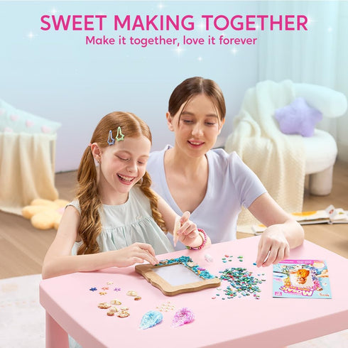 6 Summer JOVA Klever Kits Mosaic Photo Frame Craft Kits, DIY Mosaic Kits for Kids Years Old Girl Birthday Gift