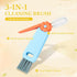 YLMFTNU 12Pcs 3 1 in Cup Lid Gap Cleaning Brush, Long Water Bottle Straw Cleaner Brush, Crevice Cleaning Brush Tools