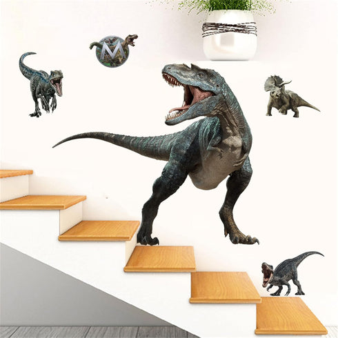 Kiddale T-Rex Giant Wall Stickers, Removable Peel and Stick Dinosaur Wall Decals for Kids, Bedroom, Living Room