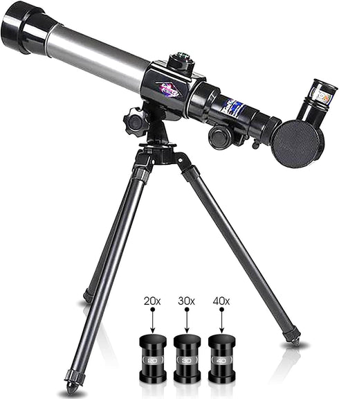 ArtCreativity Kids Telescope for Beginners with Tripod Stand & 3 Eyepieces (20x, 30x,