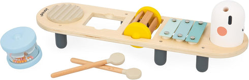 Janod Sweet Cocoon Wooden Music Stand - 5 Instruments to Explore for Ages 12 Months to 3 Years - J04058