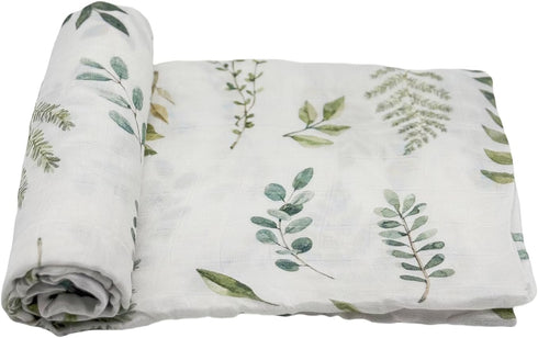 Hollyoo 100% Muslin Swaddle Blanket, Viscose Made from Bamboo Muslin Swaddle Blankets for Boys and Girls, Baby