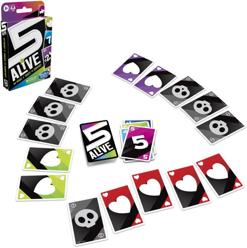 Hasbro Gaming 5 Alive Card Game: Fun Family Game for Ages 8 and Up, 2 to 6 Players
