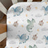 Cstdyfrv 28x52in Cute Baby Dragons Castle Crib Sheets Watercolor Fairytale Dragon Moon Stars Soft Breathable Baby