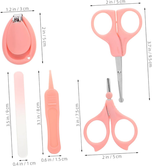 SECFOU Nail Kit Cute Case Grooming for Newborns and Toddlers Includes Nail Clippers Scissors and Tweezers Safe