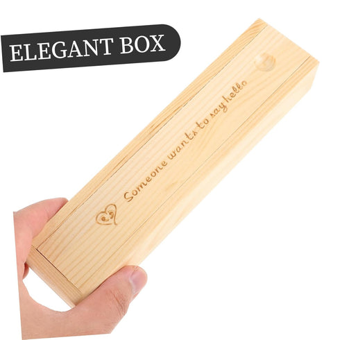 Wooden Pregnancy Test Keepsake Box with Lid for Announcement and Memory Storage Delicate Footprint Design Multipurpose