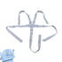 Universal White 5 Point Harness Strap, Adjustable Safety Harness Seat Belt for High Chair/Pushchair/Stroller
