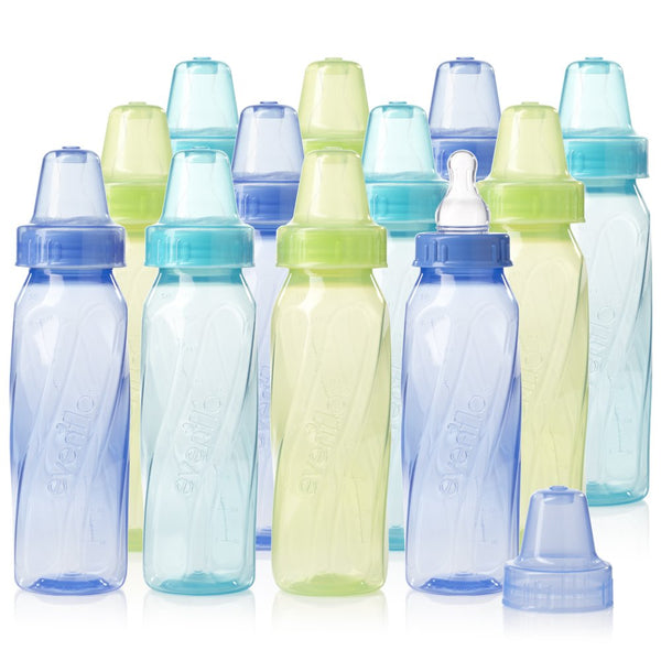 Evenflo Feeding Classic Tinted Plastic Standard Neck Bottles for Baby, Infant and
