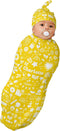 YallLocoMo Personalized Baby Swaddle Blanket for Boys Girls Yellow Bow Heart Rainbow Star