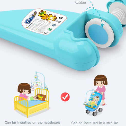 Caterbee Pack 0+ Baby Mobile for Crib with Musicial and Lights, Remote and Projection. and Play Toys for Ages Months