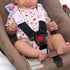 Baby Car Seat Belt Covers - Floral Stroller Seat Strap Covers for Girls Boys, Mink Seat Belt Protectors for Kids