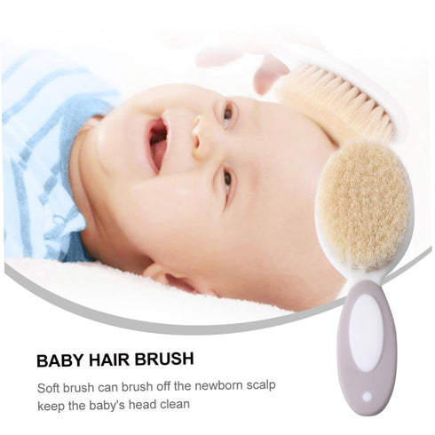 Set HEMOTON Infant Care Wool Shampoo Brush Brush and Comb Newborn Hair Care Products