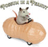 Mcphee Archie Possum in a Peanut Pull Back Toy Car, Model 12967