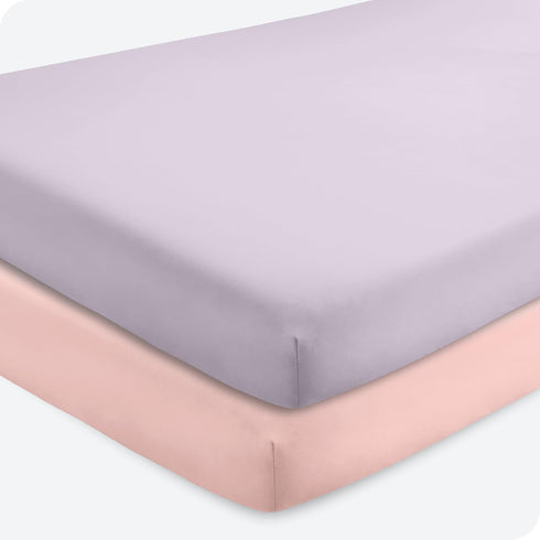 Bare Home 2-Pack Fitted Crib Sheets - Premium 1800 Ultra-Soft Microfiber -