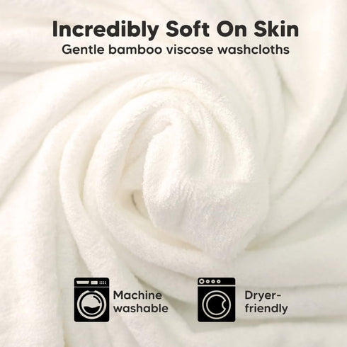 Generic 6-Pack, 7.87 7.87 inches, 2-Layer Baby Washcloths Ultra Soft Viscose, x Deluxe, Super Absorbent, Machine