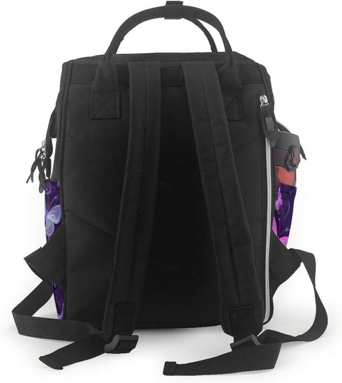 HCBPWVQA Backpack Daypacks Backpack Mommy Cute Butterfly Diaper Bag with Changing Pad and Pacifier Holder