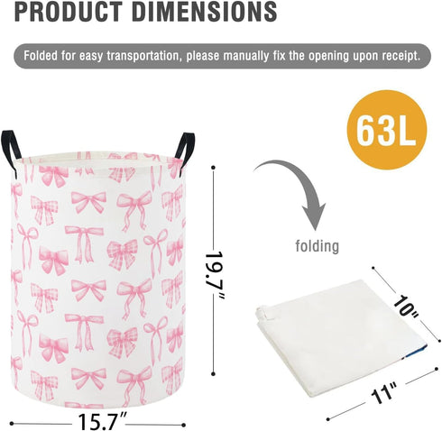HIYAGON Baby Laundry Hamper Basket Baby Hamper for Nursery Boy and Girl Cute Kids Toys Storage Bin Organizer Boho Room
