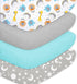 4 Pack, Bimocosy Crib Sheets Baby Crib Sheets Fitted for Boys and Girls Breathable & Snug Fit, Soft Toddler Bed Sheets