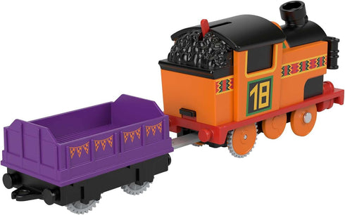 Thomas & Friends Motorized Toy Train Nia, Battery-Powered Engine with Cargo for Preschool Kids Ages 3+