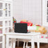 3Pcs Miniature Dollhouse Décor, 1:12 Metal Simulation Laptop, Tablet, Smart Phone Accessories (Black 3Pcs)