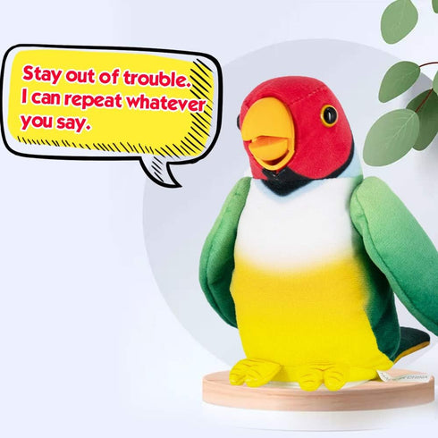 WEofferwhatYOUwant Talking Parrot Stuffed Animal - Interactive Voice Repeating Plush Toy for Kids and Adults