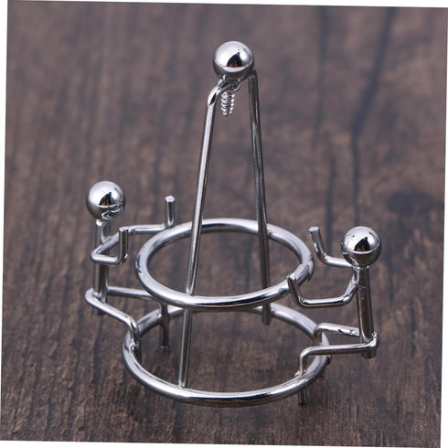 Toyvian Mini Steel Balance Toy, Newton's Balance Ball Balancing Sculpture, Perpetual Motion Machine Swing Balance Toy