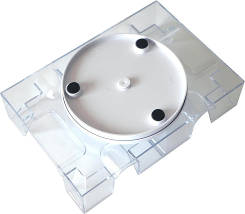 DNB Revolving Playing Card Tray - Plastic Rotating Canasta Card Holder for 2 Decks