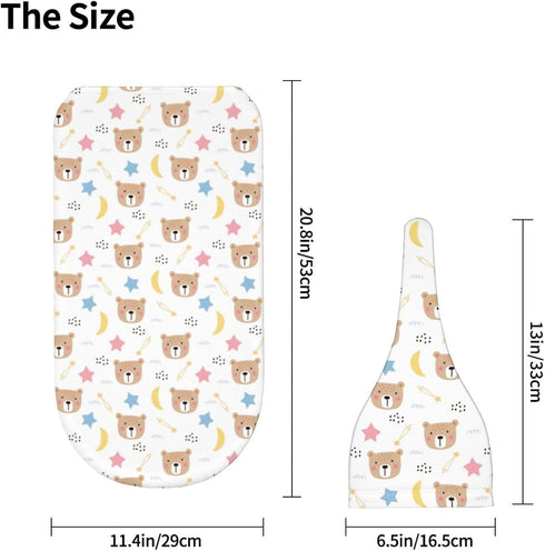 JGUcxnv Set 0-6 Bear Newborn Swaddle Blanket with Beanie Hat, Soft Stretchy Baby Swaddle Sack and Adjustable Knot Hat