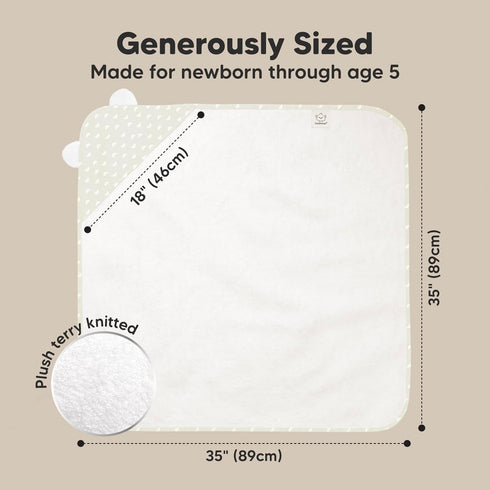 Set Baby Hooded Towel and Washcloth - Perfect for Newborns