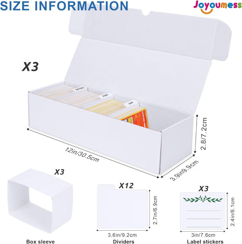 Trading Card Storage Box, Cardboard Boxes with Dividers for Baseball, Sports, Game Collection Organizer